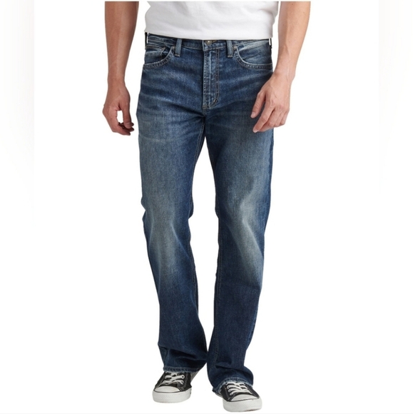 Silver Jeans Other - Silver Jeans Zac Mens 38x36 Blue Relaxed Straight Dark Wash Denim Western